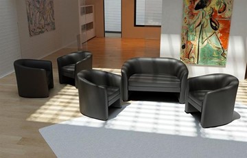 Двухместный офисный диван Крон, экокожа в Ишиме - предосмотр 1